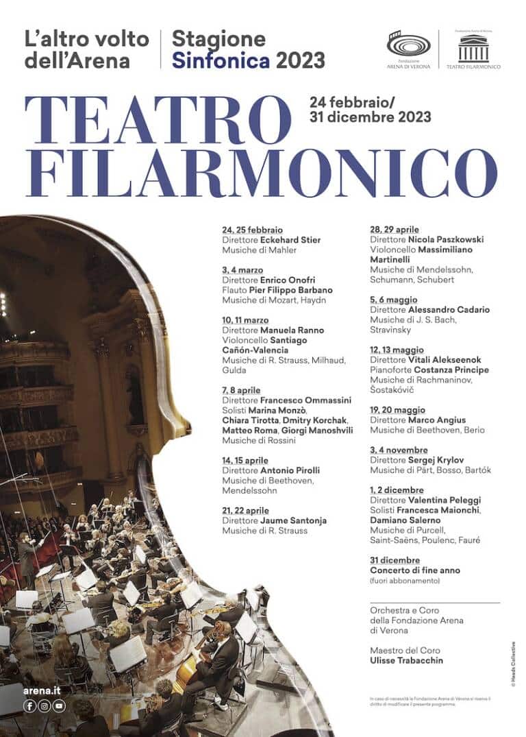 Stagione Artistica 2023 Al Teatro Filarmonico Della Fondazione Arena Di ...