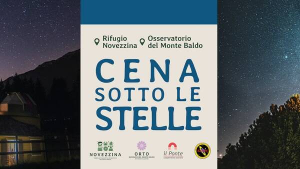 Cena sotto le stelle sul Monte Baldo